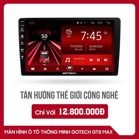 MÀN HÌNH Ô TÔ  GOTECH GT8 MAX BẢN MỚI NHẤT - SẢN PHẨM CHÍNH HÃNG 100%