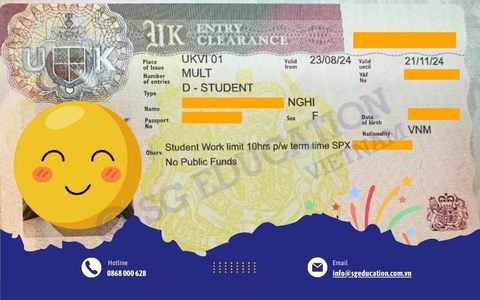 CHÚC MỪNG HÂN NGHI NHẬN VISA DU HỌC UK BẬC THPT