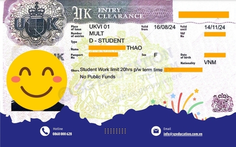 CHÚC MỪNG DIỆU THẢO NHẬN VISA DU HỌC ANH QUỐC