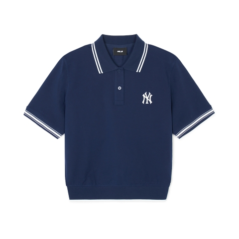 Áo Croptop MLB Korea Women's Basic New York Yankees Navy