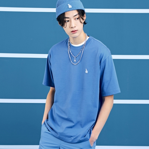 Áo Thun MLB Basic Small-Logo LA Dodgers Blue 3ATS01023-07BLS