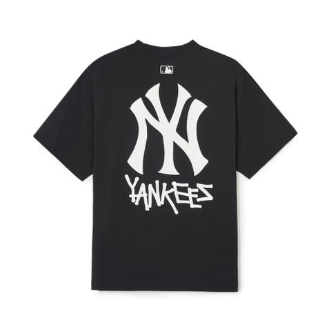 Áo Thun MLB Korea Basic Big Logo Func T-Shirt New York Yankees Black