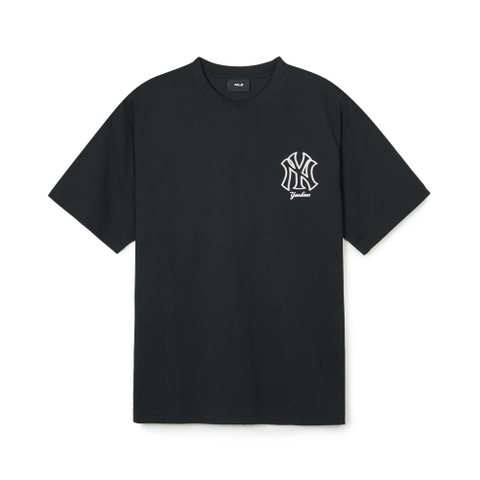 Áo Thun MLB Korea Basic Mega Logo New York Yankees Black