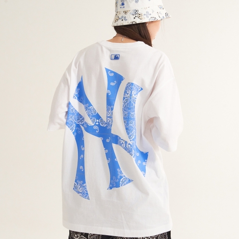 Áo Thun MLB Paisley Megalogo New York Yankees White