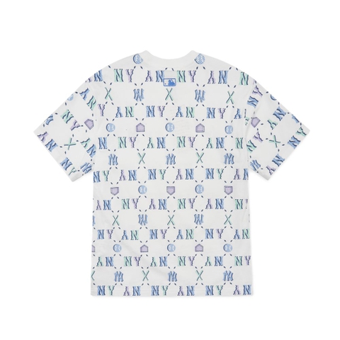 Áo Thun MLB Summer Color Monogram New York Yankees White