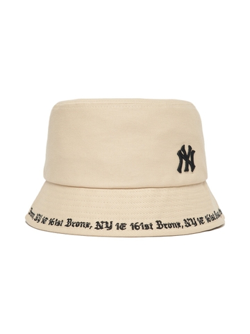 Nón Bucket MLB Gothic Bucket Hat New York Yankees New York Yankees Beige