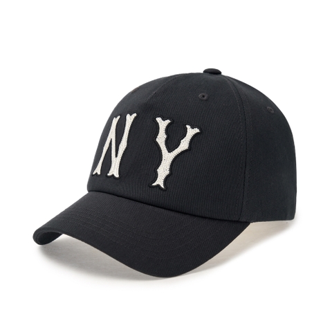 Nón MLB Korea Basic Coopers Washed Unstructured Ball Cap New York Yankees Black