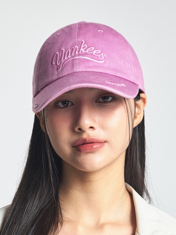 Nón MLB Korea Vintage Culsive Unstructured Ball Cap New York Yankees Purple