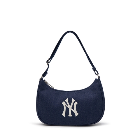 Túi MLB Korea Basic Denim Hobo Bag New York Yankees Indigo