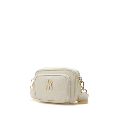 Túi MLB Korea Dia Monogram JQD Camera Bag New York Yankees Cream