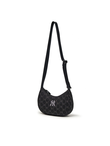Túi MLB Dia Mono Denim JQD Hobo Bag New York Yankees Black