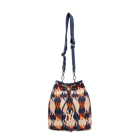 Túi MLB Argyle Monogram Large Bucket Bag New York Yankees D.Navy