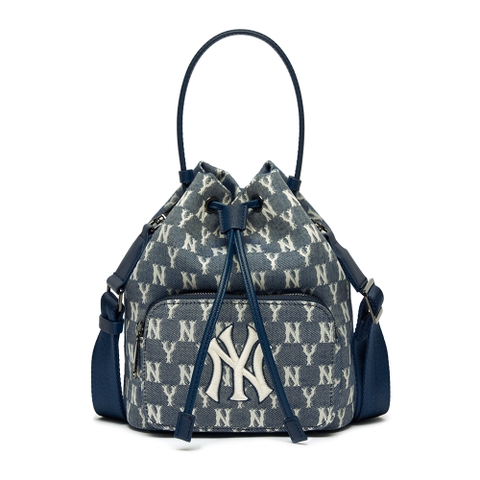 Túi MLB Monogram Jacquard Bucket Bag New York Yankees Navy