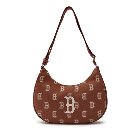 MLB Boston Red Sox Dia Monogram Jacquard Denim Strap Hobo Bag Blue