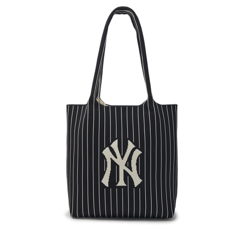 Túi MLB Korea Basic Big Logo Knit Tote Bag New York Yankees Black