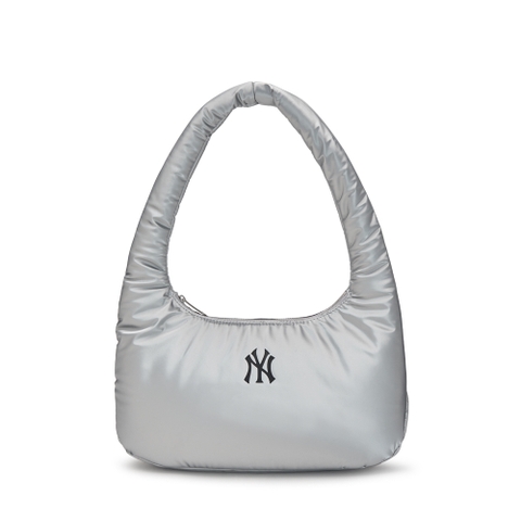 Túi MLB Korea Basic Luxle Leisure Hobo Bag New York Yankees Silver