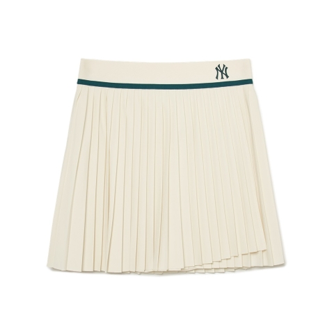 Váy MLB Korea Classic Sports Accordion Pleated New York Yankees D.Cream