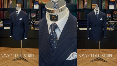Bộ Suit Navy Double-Breasted – Quyền Lực & Lịch Lãm Tại GTM Tailor