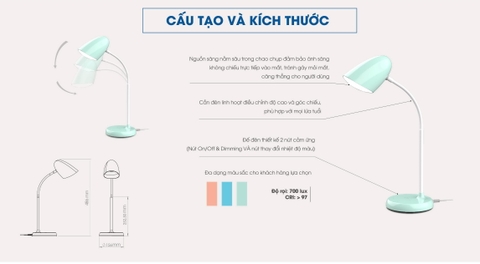 Đèn bàn LED Cảm ứng 38 PLUS.LED