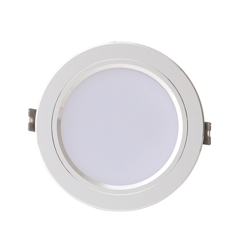 Đèn LED âm trần Downlight đổi màu 110/9W (viền bạc)