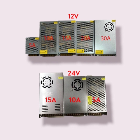 Nguồn Tổng Tổ Ong 12V/24V 10A-15A-20A-30A Chuyên Dùng Cho Đèn Led, Camera Giám Sát