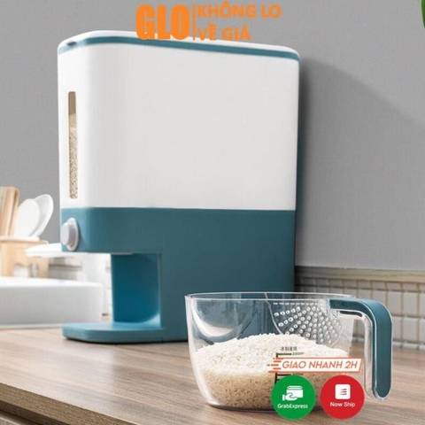 Thùng Đựng Gạo Thông Minh 12kg Kèm Cốc Đong