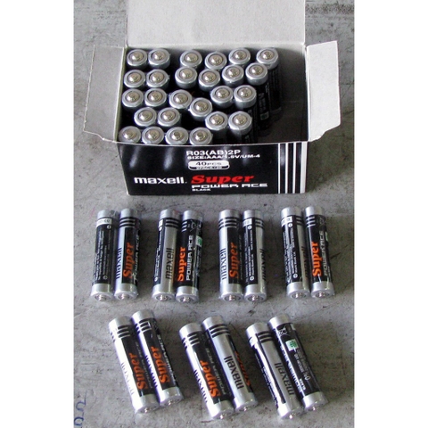 Hộp 40 Viên Pin CARBON Tiểu Maxell AAA R03(AB)