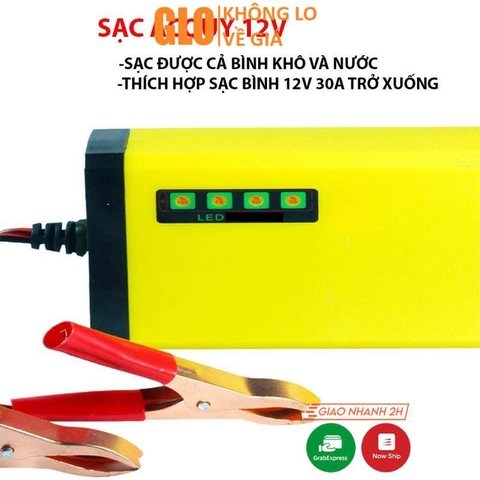 Sạc Bình Ắc Quy 12v Xe Máy Tự Ngắt Dòng Sạc 2A