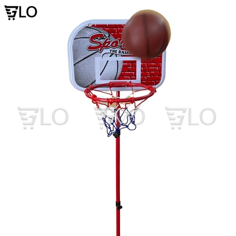 Bộ Trò Chơi Bóng Rổ Trụ Sắt Kèm Bóng Mini Trong Nhà Cho Bé Kèm Bơm