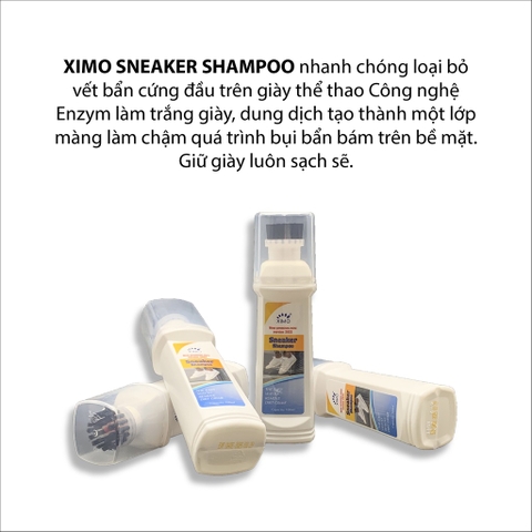 Chai Tẩy Trắng Giày Sneaker Shampoo Ximo, Giúp Vệ Sinh Vết Bẩn Nhanh Chóng Bản Premium
