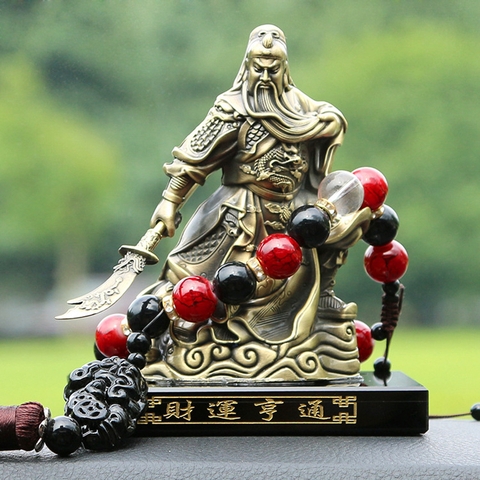 Tượng Quan Công Vân Trường Quan Vũ Nước Hoa Kèm Dây Ngọc Phong Thủy Trang Trí Taplo, Nhà Cửa