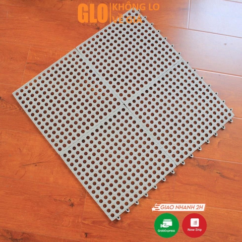 Thảm Nhựa Lót Sàn Phòng Tắm Ghép Nối 30x30cm Chống Trơn Trượt An Toàn Cho Bé, Cực Kỳ Êm Chân
