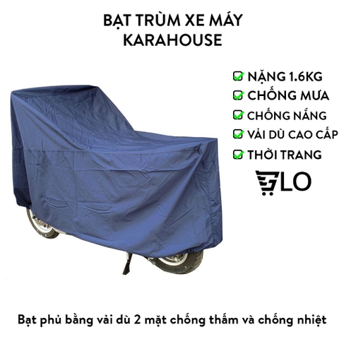 Áo Bạt Phủ Trùm Xe Máy Vải Dù Phủ PU Chống Thấm Tuyệt Đối