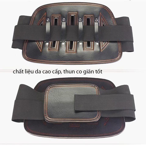 Đai Lưng Cột Sống, Thoát Vị Đĩa Đệm, Đau Lưng Ngồi Nhiều Chống Gù, 3 Lớp Dày Bằng Da Cao Cấp Nhật Bản
