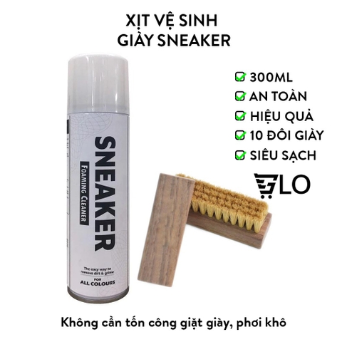 Chai Xịt Bọt Vệ Sinh Sạch Giày Sneaker Ximo Không Cần Giặt, Kèm Bàn Chải Và Khăn Lau