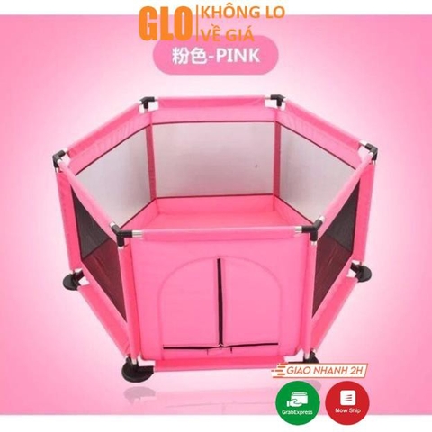 Nhà Banh Quây Bóng Cho Bé Vải Dù Khung Inox (Tặng Kèm 15 Quả Bóng)