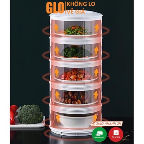 Lồng Bàn 5 Tầng Có Ngăn Kéo Giữ Nhiệt