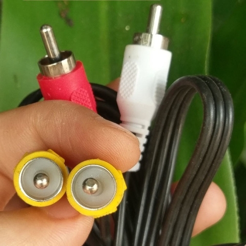 Dây Loa AV 6 Đầu Jack Hoa Sen RCA Dài 1.5M (Đen) Hàng Xịn Bóc Thiết Bị, Đầu Jack Chắc Chắn, Đàn Hồi Tốt, Dây Lõi Đồng To