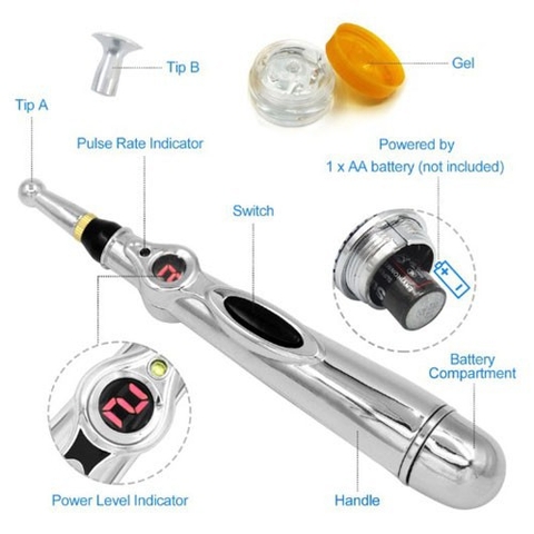 Bút Xung Huyệt, Dò Huyệt Châm Cứu Trị Liệu Xung Điện DF-618 Cao Cấp(Không Kèm Pin)