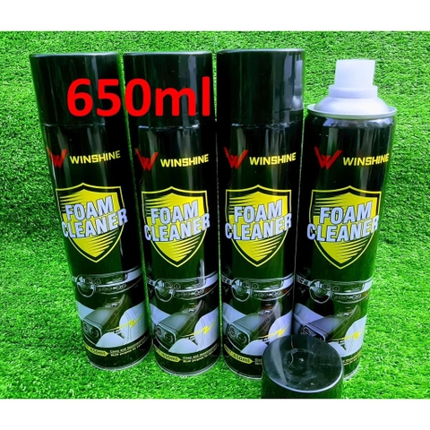 Chai Xịt WINSHINE FOAM CLEANER Vệ Sinh Ghế Da, Tẩy Rửa Làm Sạch Nội Thất Ô Tô, Túi Xách Da, Nỉ, Vải Cao Cấp