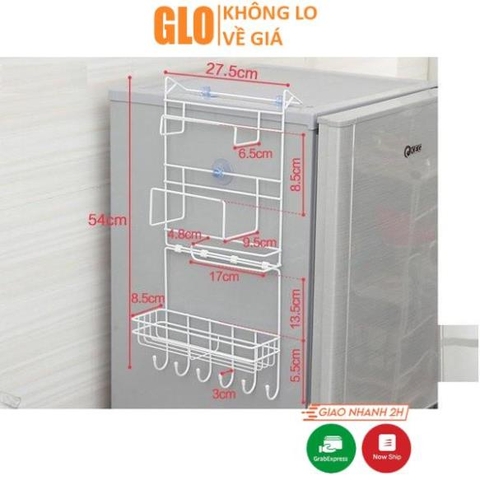 Bộ Kệ Gài Treo Tủ Lạnh Đa Năng