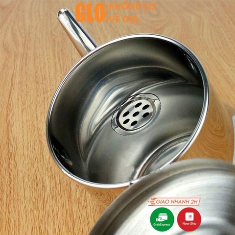 Bình Đựng Dầu Ăn, Nước Sốt Bằng Thép Không Gỉ Có Vách Ngăn