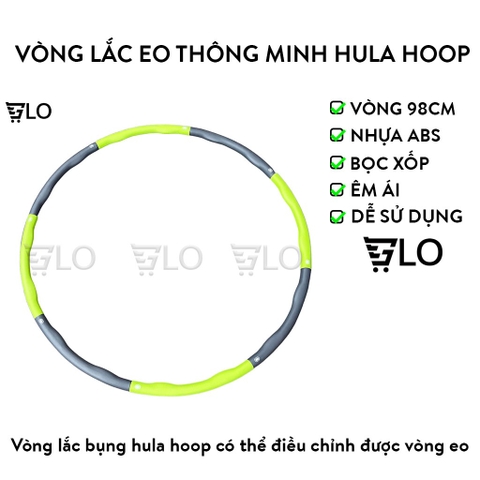 Vòng Lắc Eo Thông Minh Hula Hoop Thế Hệ Mới Giúp Giảm Mỡ Bụng, Điều Hòa Nhịp Tim, Massage Cơ Bụng
