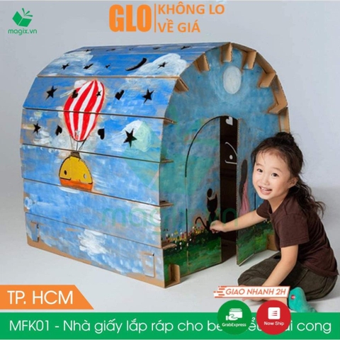 Nhà Giấy Carton Lắp Ráp Thông Minh Cho Bé Loại Lớn