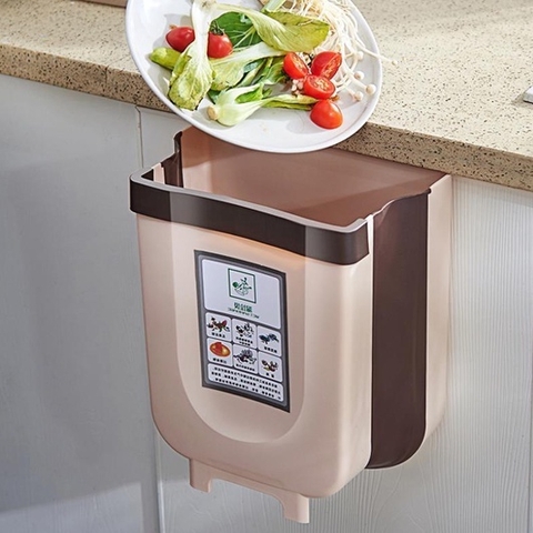 Thùng Rác Thông Minh Gấp Gọn Cao Cấp Để Nhà Bếp Nhỏ