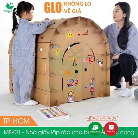 Nhà Giấy Carton Lắp Ráp Thông Minh Cho Bé Loại Lớn