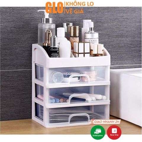 Kệ Đựng Mỹ Phẩm Đồ Trang Điểm Trang Sức 4 Tầng, 5 Tầng Ngăn Kéo Tiện Dụng