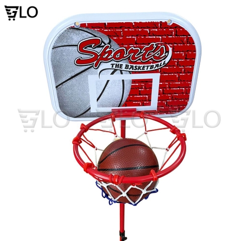 Bộ Trò Chơi Bóng Rổ Trụ Sắt Kèm Bóng Mini Trong Nhà Cho Bé Kèm Bơm