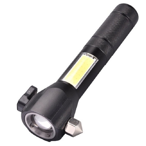 Đèn Pin Siêu Sáng Cầm Tay Led Cob T6 Có Búa
