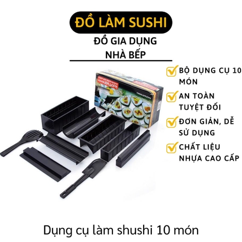 Bộ Dụng Cụ Làm Sushi Cơm Cuộn 10 Món, Dụng cụ làm bánh